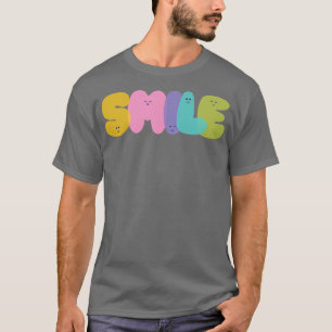 leende i olika variationer färg i enkel typ t shirt