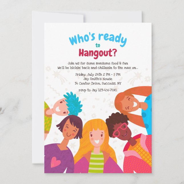 Leende inbjudningar till barn (Framsida)