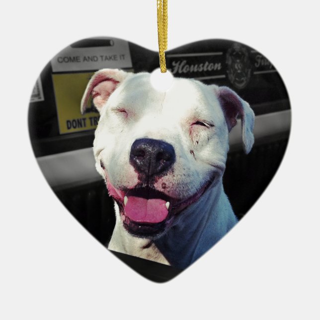 Leende Julgransprydnad Keramik (Framsidan)