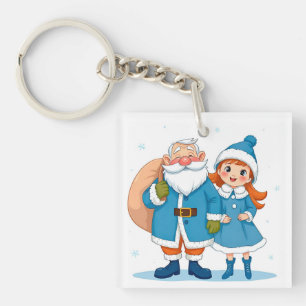 Leende jultomte och snöjungfru
