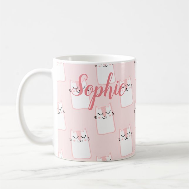 Leende katt kaffemugg (Vänster)