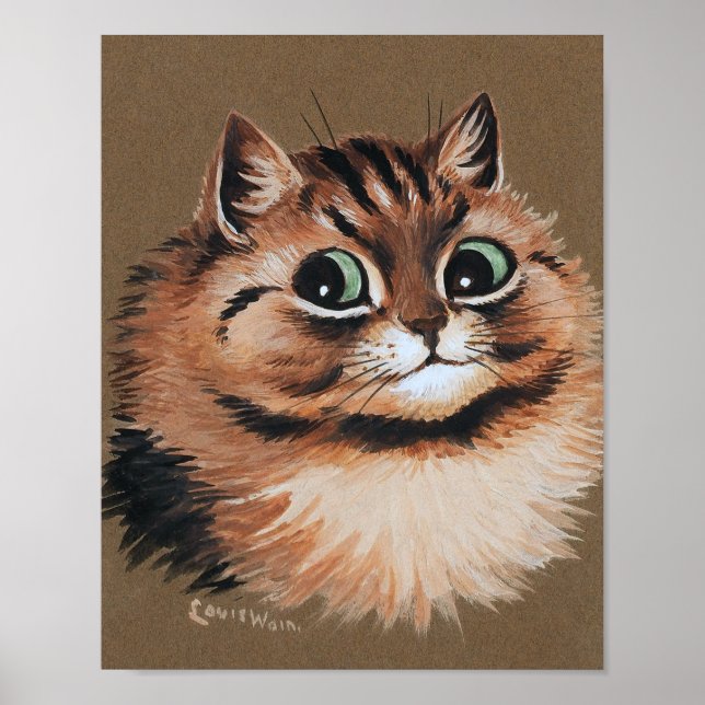 Leende katt, Louis Wain Poster (Framsidan)