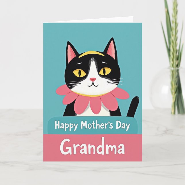 Leende Katt Mor Kort (Framsida)