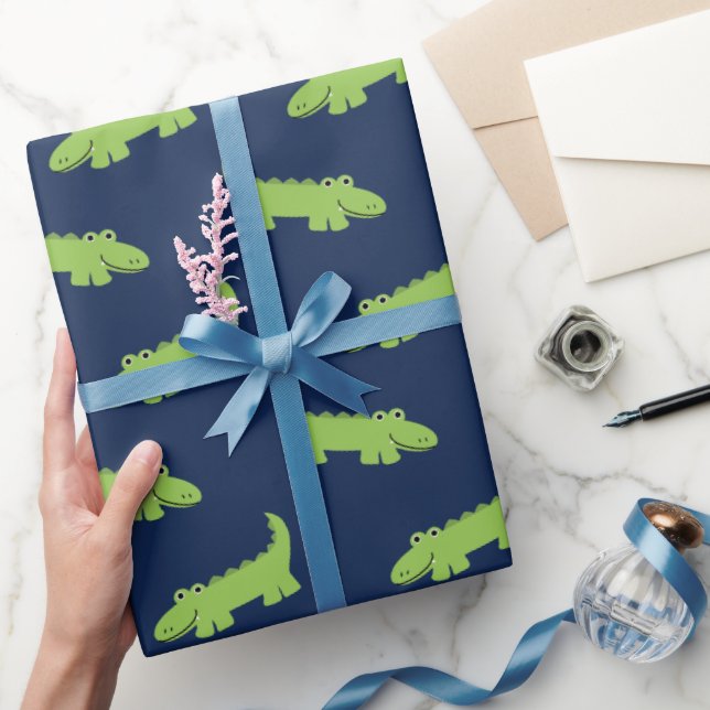 Leende Krokodiler Mönster Presentpapper (Gifting)