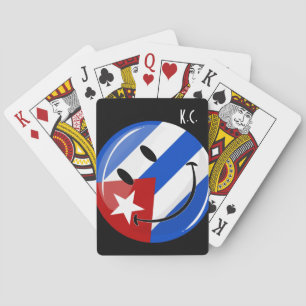 Leende kubansk Flagga Kortlek