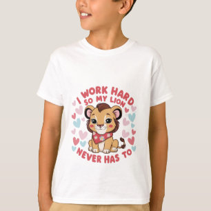 Leende Lejona Unge - Cute Lycklig Baby Lejon T-Shi T Shirt