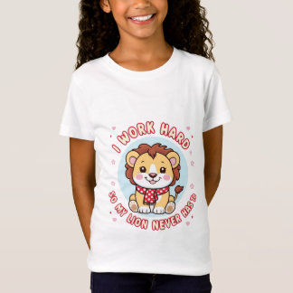 Leende Lejona Unge - Cute Lycklig Baby Lejon T-Shi T Shirt