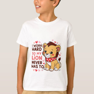 Leende Lejona Unge - Cute Lycklig Baby Lejon T-Shi T Shirt
