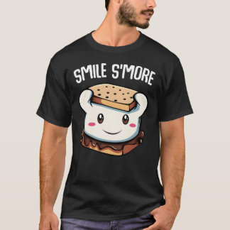 Leende lite mer söta Smores Camping Bål Laggkaka T Shirt