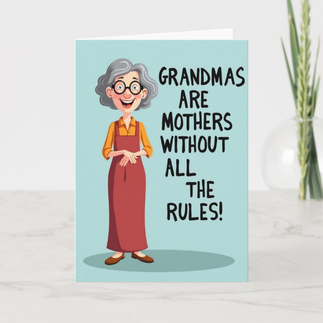 Leende Mormor Morsdagskort Kort (Framsida)