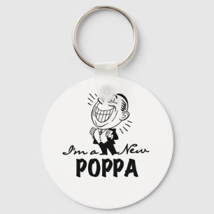 Leende New Poppa T-shirts och presenter Nyckelring