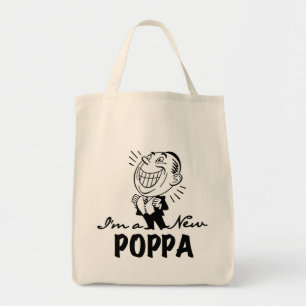 Leende New Poppa T-shirts och presenter Tygkasse