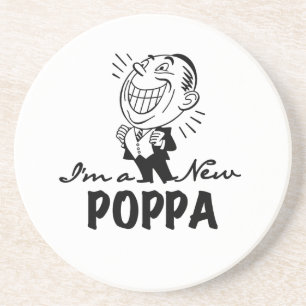Leende New Poppa T-shirts och presenter Underlägg Sandsten