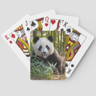 Leende Panda Porträtt Spel Kort