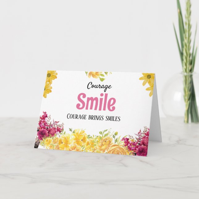 leende Patientuppmuntran cancerkort Kort (Framsida)