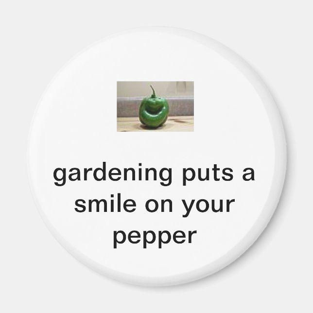 leende peppar magnet (Framsidan)