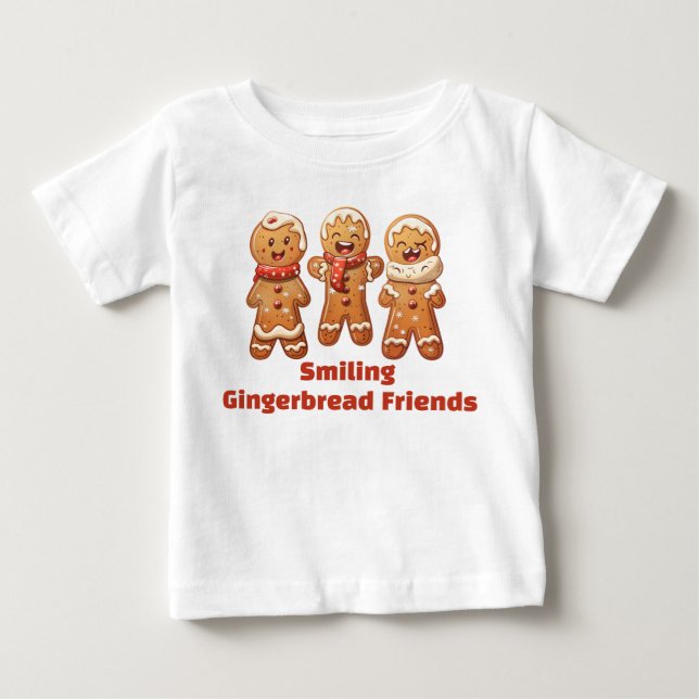Leende pepparkaksvänner t shirt (Framsida)