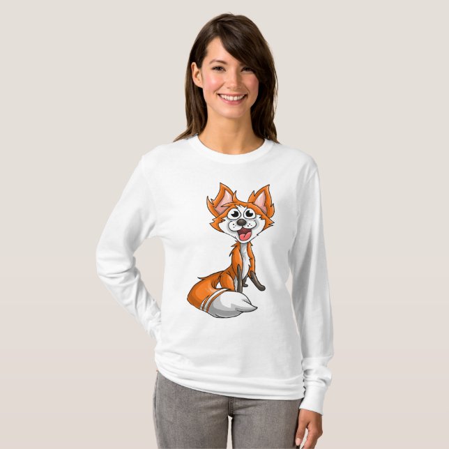 Leende räv t-shirt (Hel framsida)