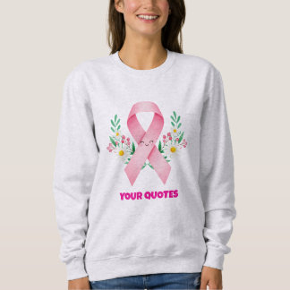 Leende rosa band för bröstcancer medvetenhet t shirt