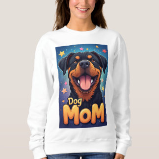 Leende Rottweiler Hundmamma T Shirt