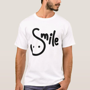 Leende skrivande t shirt