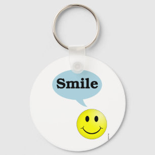 Leende-Smiley ansikte Nyckelring