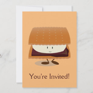 Leende S'more Inbjudningar