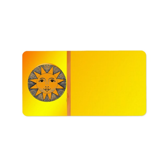 Leende Sol-adressetikett Adressetikett (Framsidan)