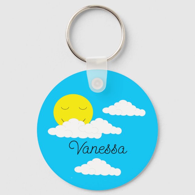 Leende sol nyckelring (Framsida)