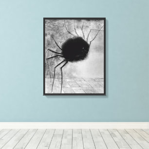 Leende spindel av Odilon Redon, Vintage Halloween Canvastryck