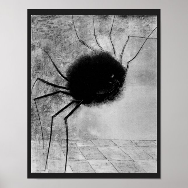 Leende spindel av Odilon Redon, Vintage Halloween Poster (Framsidan)