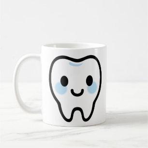 Leende Tand Karaktär – Söt & Ren Illustration Kaffemugg