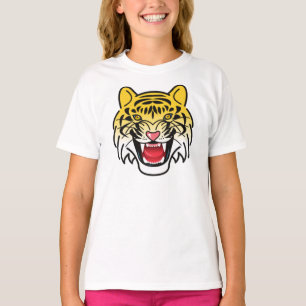 Leende Tiger Ansikte Konstverk-21876 T Shirt