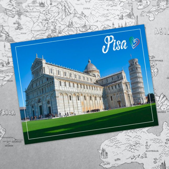 Leende Torn i Pisa europe-resefotografi Vykort (Skapare uppladdad)