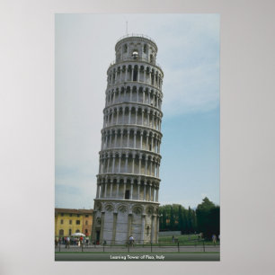 Leende Torn i Pisa, Italien Poster