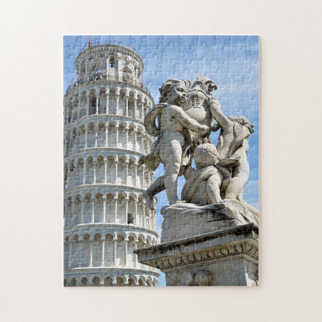 Leende torn i Pisa, Italien Pussel (Vertikal)