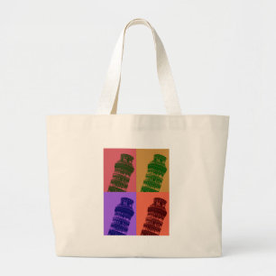 Leende Torn i Pisa Pop Art Jumbo Tygkasse