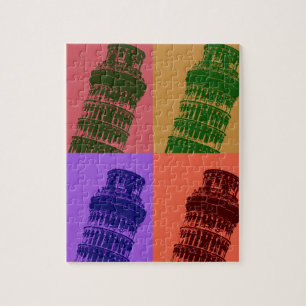 Leende Torn i Pisa Pop Art Pussel