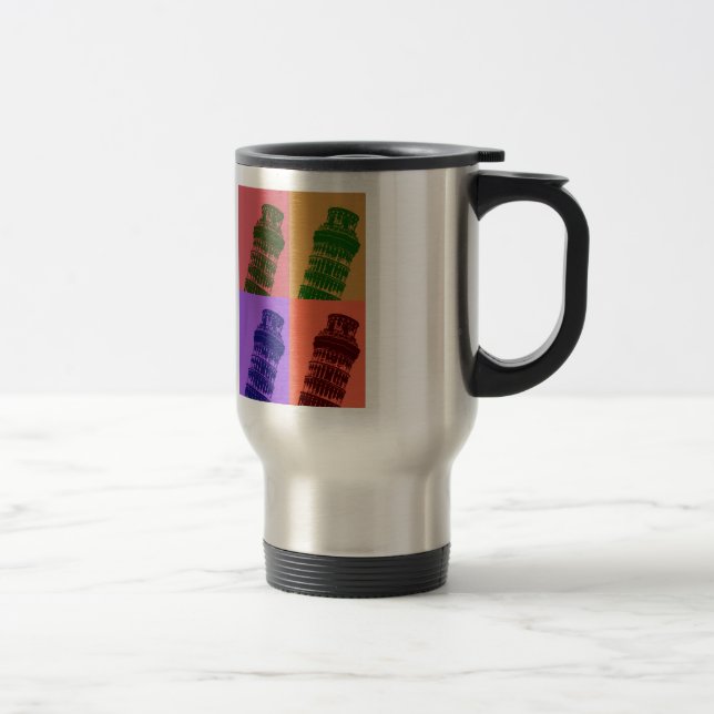 Leende Torn i Pisa Pop Art Resemugg (Höger)