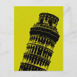 Leende Torn i Pisa Pop Art-vykort Vykort