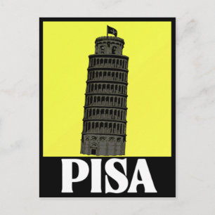 Leende torn i Pisa Postcard Design Design Vykort