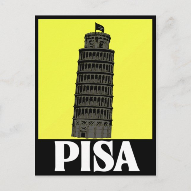 Leende torn i Pisa Postcard Design Design Vykort (Framsida)