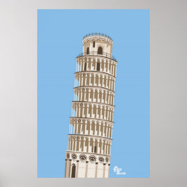 Leende Torn i Pisa Poster