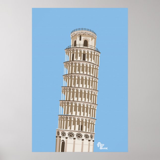 Leende Torn i Pisa Poster (Framsidan)