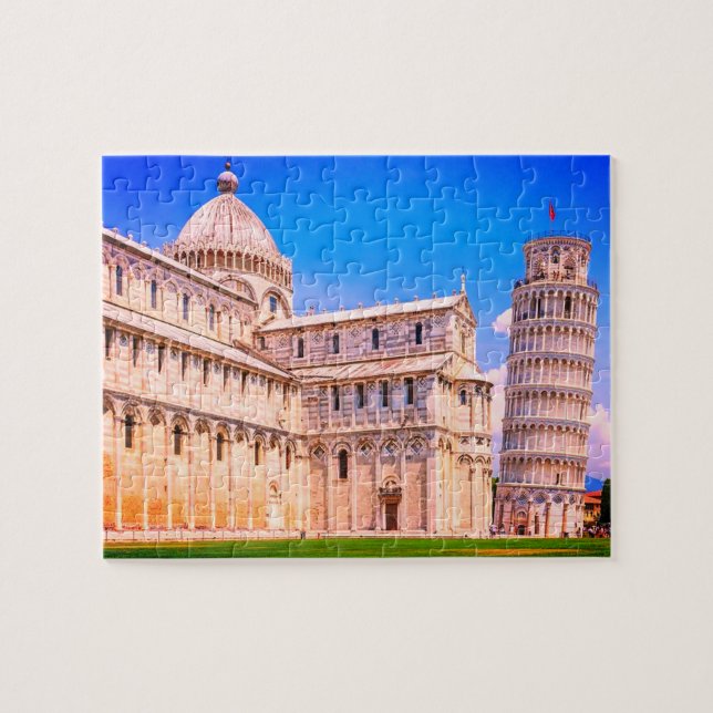 Leende Torn i Pisa Puzzle Pussel (Horisontell)