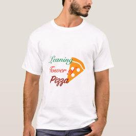 Leende Torn i Pizza T-Shirt