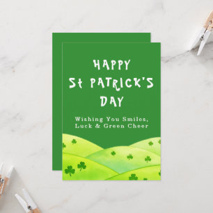 Leenden Lycka Grönt St. Patricks Dag Grattiskort Inbjudningar