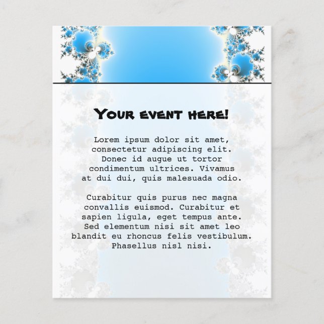 Leenece - Blue Fractal Flygblad (Framsidan)