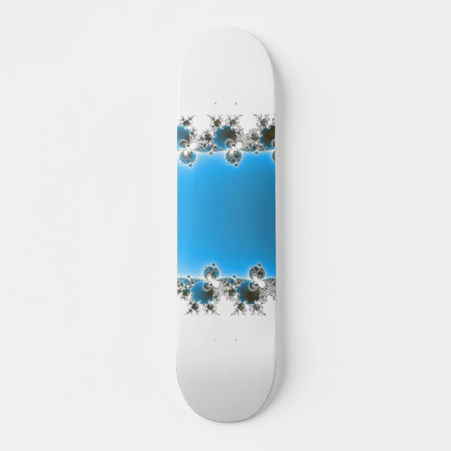 Leenece - Blue Fractal Mini Skateboard Bräda 18,7 Cm (Framsida)