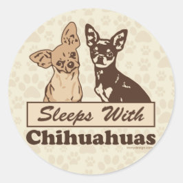Leeps with Chihuahuas Runt Klistermärke